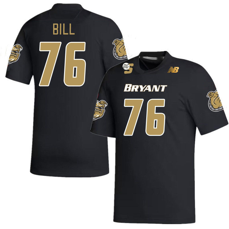 Men-Youth #76 Kieran Bill Bryant Bulldogs 2023 College Football Jerseys Stitched-Black